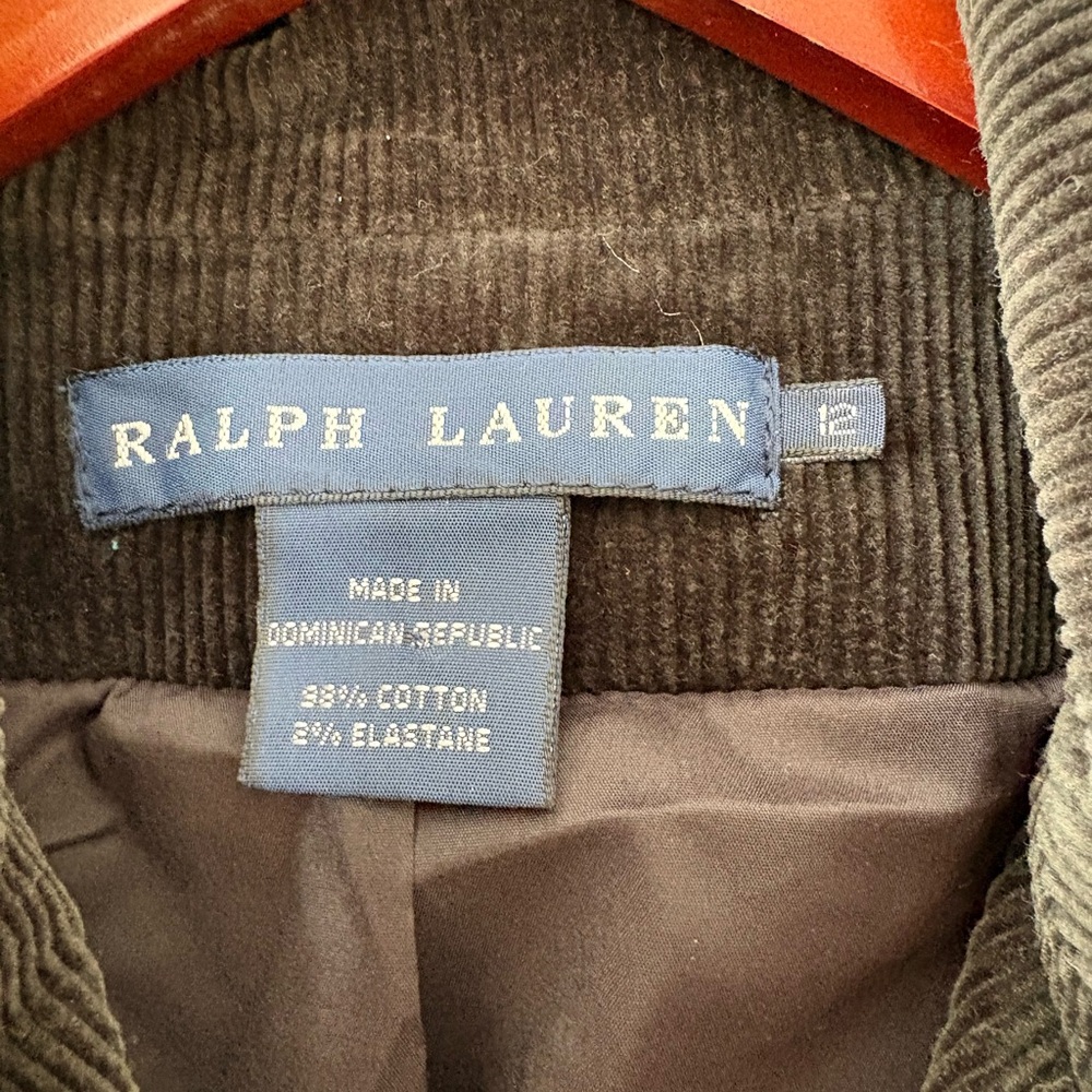 Ralph Lauren Blue Label Black Corduroy Blazer size 12 - Picture 4 of 11